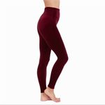 Spanx VELVET RICH BURGUNDY LEGGING PANTS L Photo 1