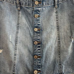 REWASH  Denim Button-Front Skirt Photo 1