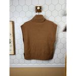 Madewell (Re)sourced Cashmere Turtleneck Honey Chestnut Sweater Vest - Size - XS Photo 2