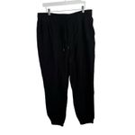 Athleta Retreat Linen Jogger Black Lagenlook Coastal Travel Pull On Womens Large Photo 1