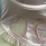 For Love & Lemons Embroidered Hearts Bustier Bra Pink XS NEW NWT Ruffle Bows Photo 2