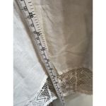 Chico's Women's Linen Button-Up Shirt White Size 1/M Back lace Photo 4