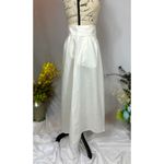 Piombo Tie Wrap Around Midi Skirt Ivory size 2 White Photo 14