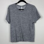 Athleta In Motion Seamless Heather Tee Shirt Women’s Large Gray Stretch Workout Photo 2