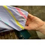 nap dress kitten bow long sleeve purple blue yellow diagonal stripe Size XL Photo 6