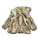 ASOS Faux Fur Coat Jacket Tan Brown Ombre Chic Outerwear Size 4 Boho Short NWOT Photo 1