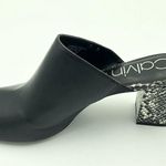 Calvin Klein Black and White Snake Print Mule Open Toe Heels Size 10 Photo 2