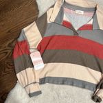 Dress Up NWT Hopfly Striped Long Sleeved Cropped Top Photo 1