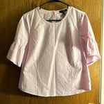 J.Crew  Pink Lavender Bell Sleeves Short Sleeve Blouse Size 6P NWT #0764 Photo 1