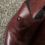 Clarks burgundy red wedges slip on leather mule clogs 6 Photo 1