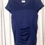 Athleta  Blue Short Sleeve Rouched Compression Athletic Top Size Extra Small Photo 0