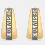 Christian Dior DIOR CODE EARRINGS Gold-Finish Metal and Pastel Blue Lacquer Photo 1
