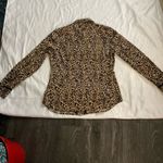 Etcetera   Buton Up Dress Shirt 12 Cheetah Print Tuxedo Style Corporate Siren Photo 3