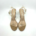 Nasty Gal  Clear Chunky Heel Sandals Women's 7 US Photo 4