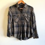 Rails  Pepper Plaid Button Down Shirt Olive Black Top Womens Size‎ S Photo 4