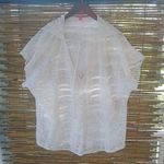 Victoria's Secret  XS White Lace Hoodie Swim Cover Up Photo 0