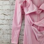 Coperni Cut Out Jersey Dress in Light Pink Small Long Sleeve Barbiecore Mini Photo 6
