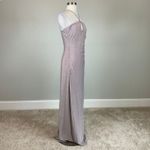 AQUA Sleeveless Sparkly Cut Out Long Column Evening Gown Purple Size 10 Dress Photo 4