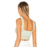 C/MEO COLLECTIVE Cmeo Collective Relaunch Sleeveless Knit Crop Top in Citron Check S Photo 1