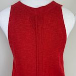 Anthropologie Vibrant Red Knit High Low Tunic Blouse Size Small Photo 4