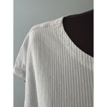 Eileen Fisher Organic Cotton T Shirt Dress Size L Gray White Stripe Minimalist Photo 1