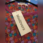 Woolovers Purple and Blue Berry Print Cotton Tunic Dress Size Small Photo 3