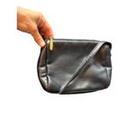 Columbia Vintage navy Leather Crossbody Bag With Adjustable Strap & Zipper Closure Photo 2