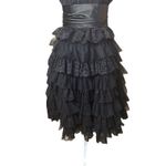 Frederick's of Hollywood Black Lace Tiered Ruffle Dress Size 2 Whimsigoth Punk Photo 2