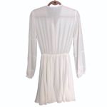 Rebecca Minkoff Button Up Long Sleeve Tammy Blouson Mini Dress White 4 Bridal Photo 12