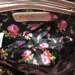 Betsey Johnson  Pink Floral Satchel Is Sweet, Features Crossbody Strap EUC Photo 9