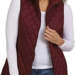 Lands' End Lands’ End Quilted Burgundy Packable Vest Photo 0