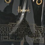 Harrods Glossy Black and Gold Shoulder Bag Photo 3
