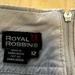 Royal Robbins  Mini Skort Skirt Flat Front Back Slit Zip Pocket Lined Khaki 12 Photo 3