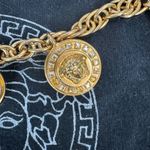 Versace   -RRRE- HRD TO FIND Gold Rope Chain Necklace with Medallions Crystals. Photo 5