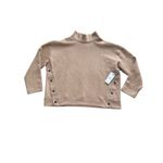 Southern Tide NWT Cordelia Pullover Sweater Womens XL Tan Quilted Button Sides Photo 2