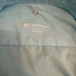 Chef Works Uniform Women Long Sleeve Button Baby Blue Small Photo 6