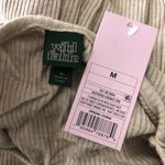 Wild Fable Midi Dress Ribbed Knit Stretch Layered Crop Top Long Sleeve Beige M Photo 3