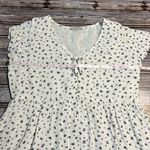 American Eagle  Outfitters White and Blue Floral Mini Sun Dress Photo 6