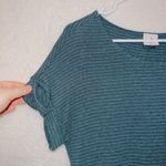 CAbi #4008 Women's Size XS Teal Stripe Cuffed Short Sleeve Groove Tee Photo 3