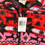 Vera Bradley Fleece Jacket Nordic Stripe Red NEW Women Med full zip Christmas Photo 2