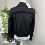 Free The Roses Black Jean Jacket With Tassels Button Front NEW Size S Photo 6