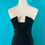 Black Halo  Lena Sheath Dress Black Strapless Boned Bridal Cocktail Size 4 Photo 2