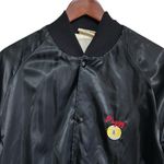 Vtg Jackson, MS. Ricks Pool Billiards Team Satin Jacket Womens Size Large Black Photo 3