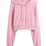 Gap French Terry Oversized Crop Hoodie May Pink NWT XL Photo 0