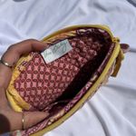 Vera Bradley Bali‎ Gold Small Backpack/ Crossbody Purse Pink Yellow Floral Photo 3