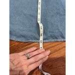 Vintage Lets Quizz Again Denim Shirt Women XL Coffee Cup Embroidery Button Up Blue Photo 7