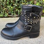 Valentino Garavani Valentino Rockstud Noir black leather Biker Motorcycle boots size IT 37.5 US 7.5 Photo 7