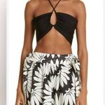 Farm Rio  Knit Cutout Crop Halter Top in Black, Medium, $100 Photo 0