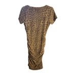 Sundry  Anthropologie Gray Leopard Print Ruched Midi Dress Size 1 (US Small) Photo 2