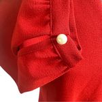 Karl Lagerfeld Karl Lagerfield Paris Red 3/4 Sleeves Mid Length Sz4 Photo 7